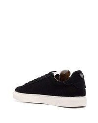 schwarze Wildleder niedrige Sneakers von Emporio Armani