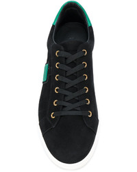 schwarze Wildleder niedrige Sneakers von Dolce & Gabbana