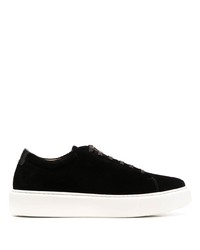 schwarze Wildleder niedrige Sneakers von Low Brand