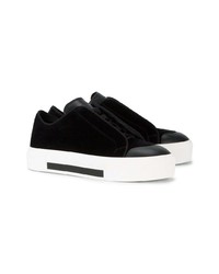 schwarze Wildleder niedrige Sneakers von Alexander McQueen