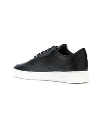 schwarze Wildleder niedrige Sneakers von Filling Pieces