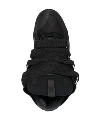 schwarze Wildleder niedrige Sneakers von Lanvin