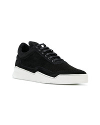 schwarze Wildleder niedrige Sneakers von Filling Pieces