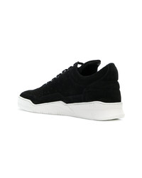 schwarze Wildleder niedrige Sneakers von Filling Pieces