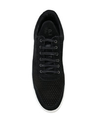 schwarze Wildleder niedrige Sneakers von Filling Pieces