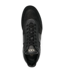 schwarze Wildleder niedrige Sneakers von Tod's