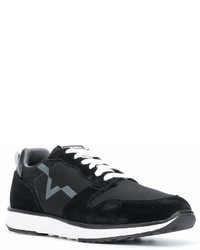 schwarze Wildleder niedrige Sneakers von Diesel