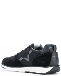 schwarze Wildleder niedrige Sneakers von Diesel