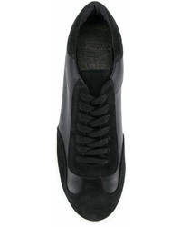 schwarze Wildleder niedrige Sneakers von Wood Wood