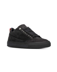 schwarze Wildleder niedrige Sneakers von Mason Garments