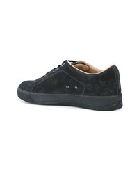 schwarze Wildleder niedrige Sneakers von Lanvin