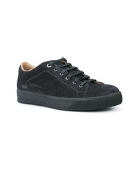 schwarze Wildleder niedrige Sneakers von Lanvin