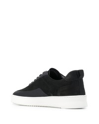 schwarze Wildleder niedrige Sneakers von Filling Pieces