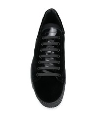 schwarze Wildleder niedrige Sneakers von Giorgio Armani