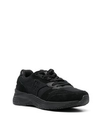 schwarze Wildleder niedrige Sneakers von Tommy Hilfiger