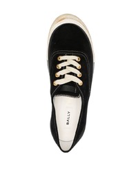 schwarze Wildleder niedrige Sneakers von Bally