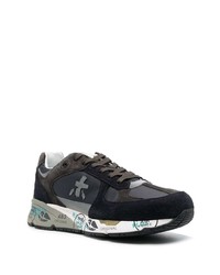 schwarze Wildleder niedrige Sneakers von Premiata