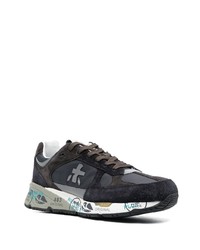 schwarze Wildleder niedrige Sneakers von Premiata