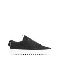 schwarze Wildleder niedrige Sneakers von Mason Garments