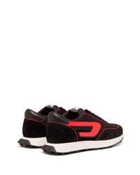 schwarze Wildleder niedrige Sneakers von Diesel