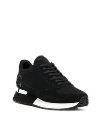 schwarze Wildleder niedrige Sneakers von Mallet