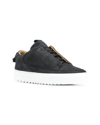 schwarze Wildleder niedrige Sneakers von Mason Garments