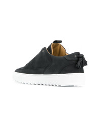 schwarze Wildleder niedrige Sneakers von Mason Garments