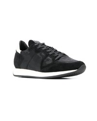 schwarze Wildleder niedrige Sneakers von Philippe Model