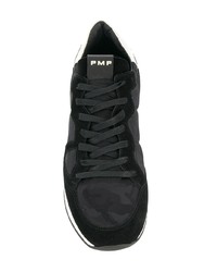 schwarze Wildleder niedrige Sneakers von Philippe Model