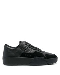 schwarze Wildleder niedrige Sneakers von Moncler