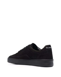 schwarze Wildleder niedrige Sneakers von Filling Pieces