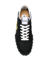 schwarze Wildleder niedrige Sneakers von Kenzo