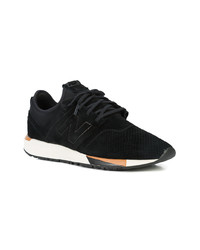 schwarze Wildleder niedrige Sneakers von New Balance