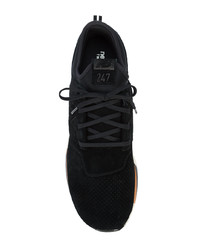 schwarze Wildleder niedrige Sneakers von New Balance