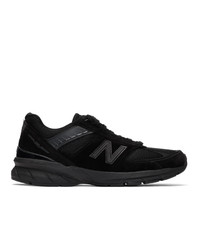 schwarze Wildleder niedrige Sneakers von New Balance