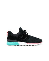 schwarze Wildleder niedrige Sneakers von New Balance