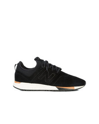 schwarze Wildleder niedrige Sneakers von New Balance