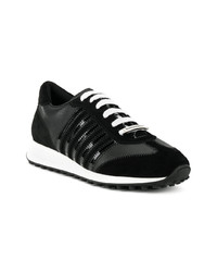 schwarze Wildleder niedrige Sneakers von DSQUARED2