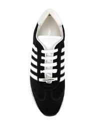 schwarze Wildleder niedrige Sneakers von DSQUARED2