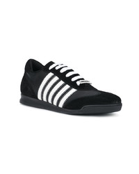 schwarze Wildleder niedrige Sneakers von DSQUARED2