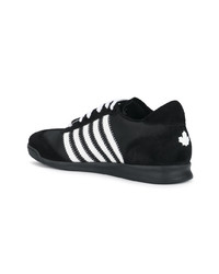 schwarze Wildleder niedrige Sneakers von DSQUARED2