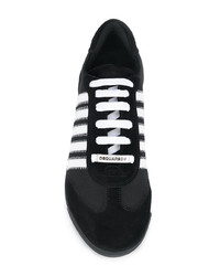 schwarze Wildleder niedrige Sneakers von DSQUARED2