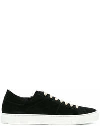 schwarze Wildleder niedrige Sneakers