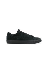 schwarze Wildleder niedrige Sneakers von Nike