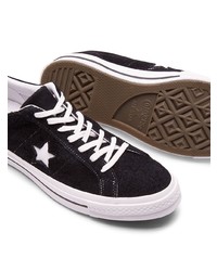 schwarze Wildleder niedrige Sneakers von Converse