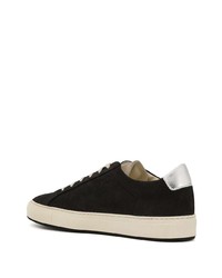 schwarze Wildleder niedrige Sneakers von Common Projects