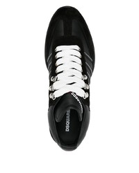 schwarze Wildleder niedrige Sneakers von DSQUARED2