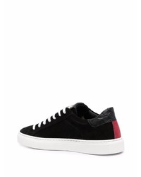 schwarze Wildleder niedrige Sneakers von Hide&Jack