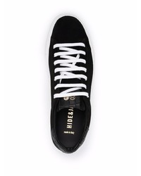 schwarze Wildleder niedrige Sneakers von Hide&Jack