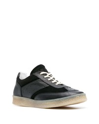 schwarze Wildleder niedrige Sneakers von MM6 MAISON MARGIELA